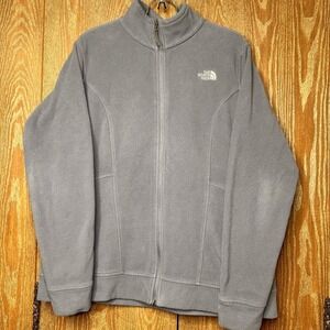 The North Face Women XXL Fleece Jacket Full Zip Gray Outdoor Warm  Pullover